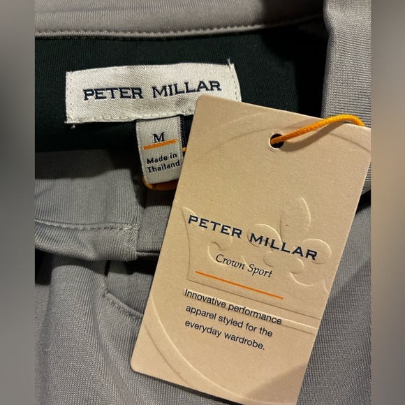 New Peter Millar Crown Sport Forge Performance Quarter Zip Pullover Golf Gray - Picture 6 of 7